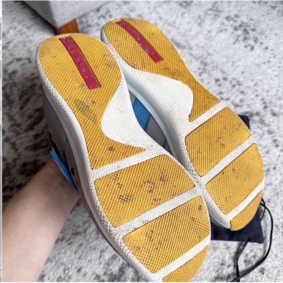 Prada sport soft nylon comfy colorbock sneakers tennis shoes - Picture 9 of 10